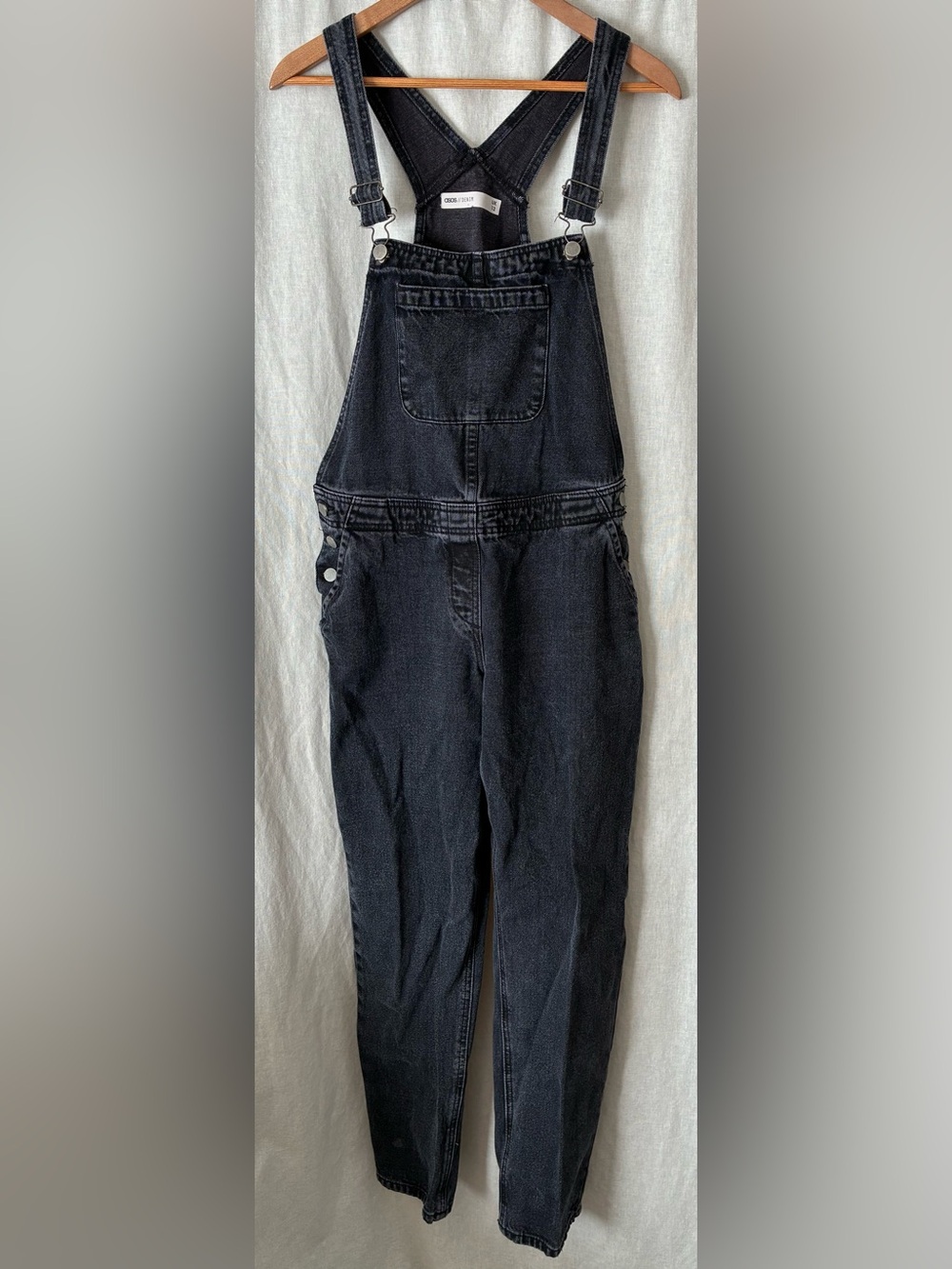 ASOS Black Denim Overalls 100% Cotton